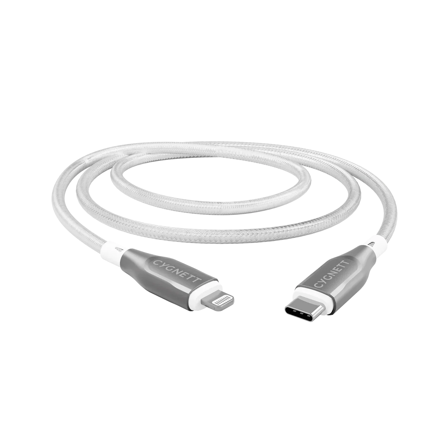 Cygnett Armoured Lightning to USB-C Cable 2M, White