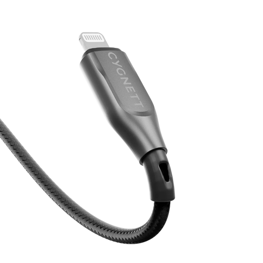 Cygnett Armoured Lightning to USB-C Cable 1M, Black