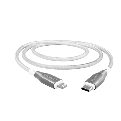 Cygnett Armoured Lightning to USB-C Cable 2M, White