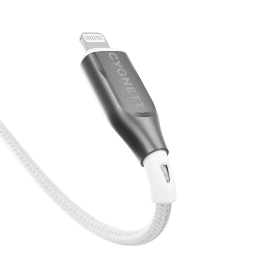 Cygnett Armoured Lightning to USB-C Cable 2M, White